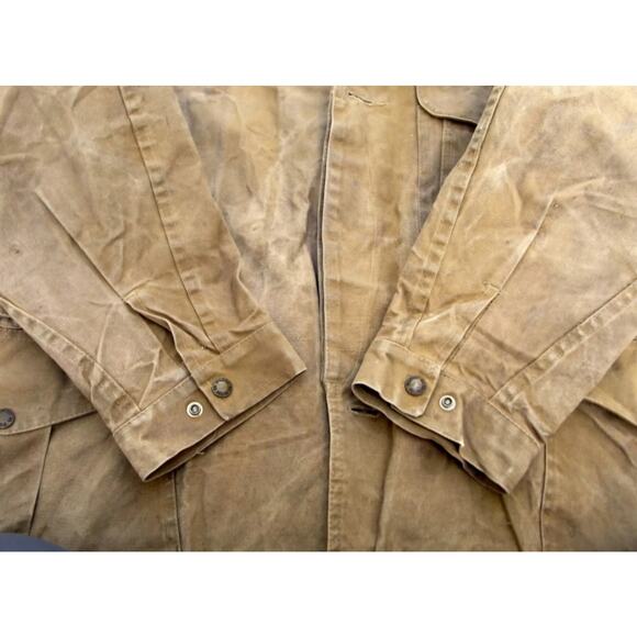 Filson Upland Waxed Tin Cloth Hunting Jacket Coat Men's Sz 48 Style 66 Made USA - Picture 12 of 12